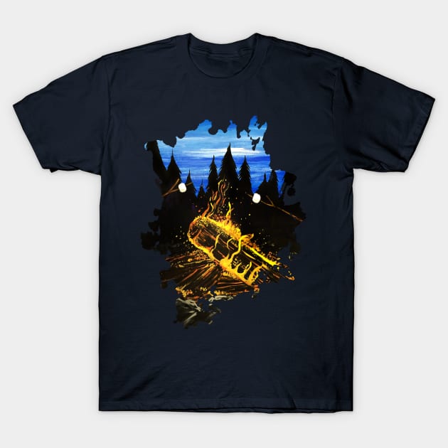 Camp Fire T-Shirt by adamzworld